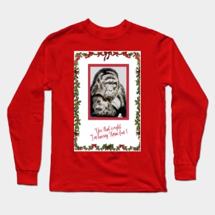 Gorilla having Xmas fun! Long Sleeve T-Shirt